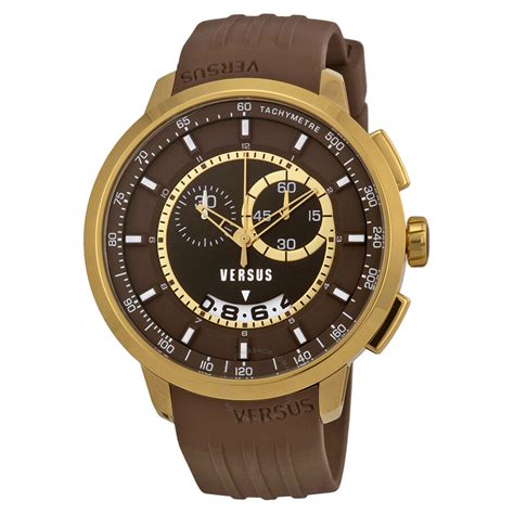 versus versace watch brown and gold|versus Versace watches for men.